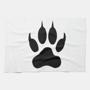 Tiger Paw Print Tea Towel