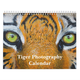 Tiger Photography Wild Animal 2025 Calendar