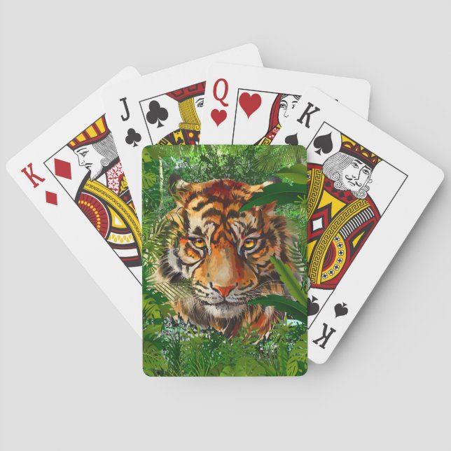 Tiger Playing Cards | Colourful Jungle Tiger Cards (Back)