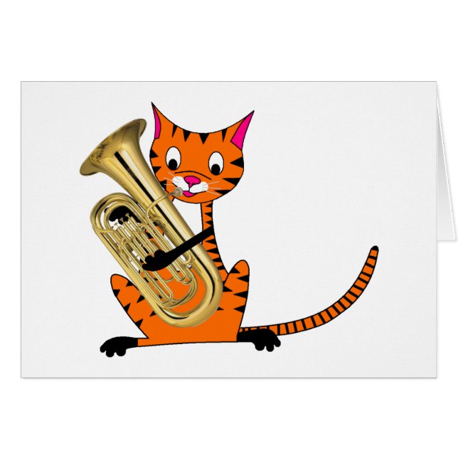 Tiger Playing the Euphonium (Front Horizontal)