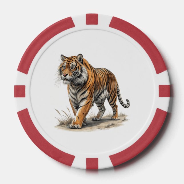 Tiger Poker Chips (Front)