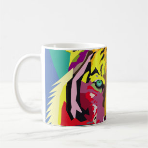 Tiger Pop Art Portraitart, pop, tiger, animal, fac Coffee Mug