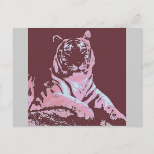 Tiger Pop Art Postcard