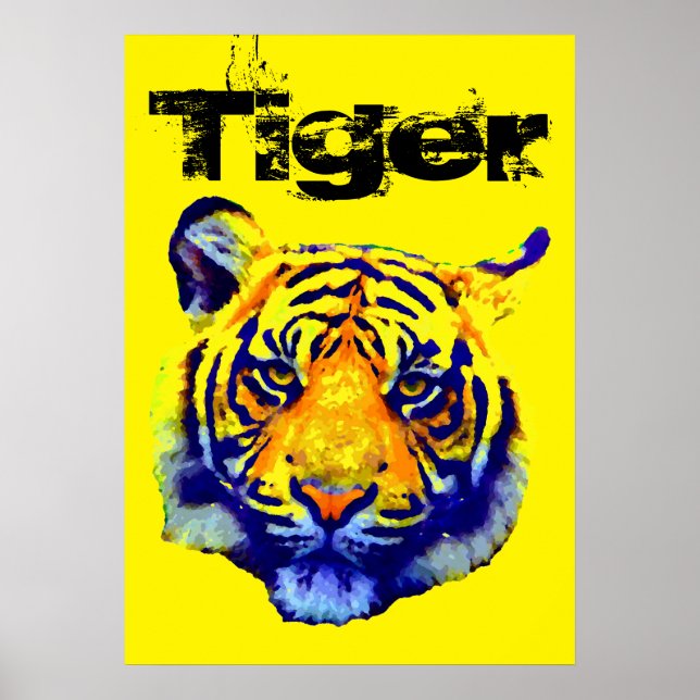 Tiger Pop Art Poster (Front)