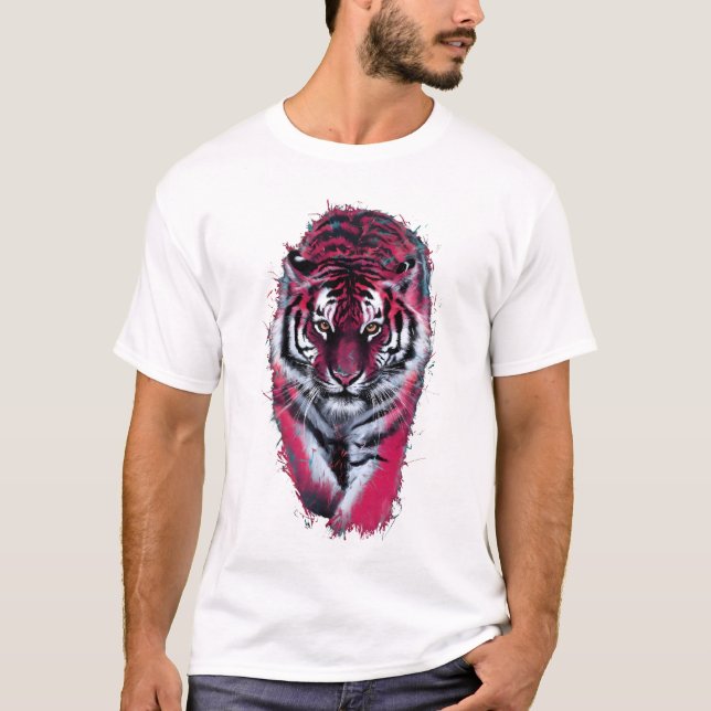 Tiger portrait, animal graphic tshirt (Front)