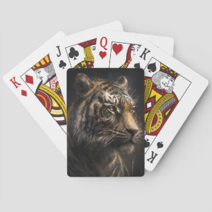 Tiger Portrait Animal Nature Wildlife Painting Art Playing Cards