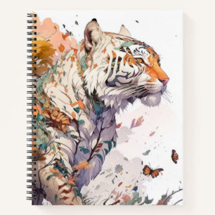 Tiger Portrait Animal Painting Wildlife Outdoors  Notebook