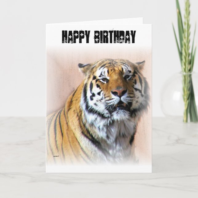Tiger portrait card (Front)