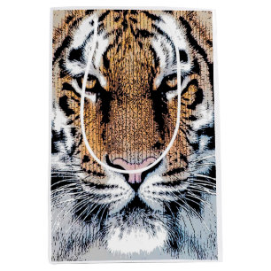 Tiger Portrait Graphic Style Medium Gift Bag