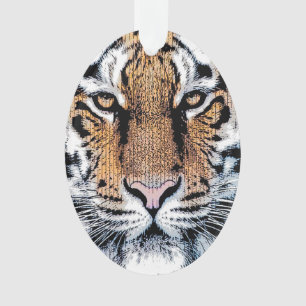 Tiger Portrait Graphic Style Ornament