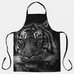 TIGER PORTRAIT IN BW APRON