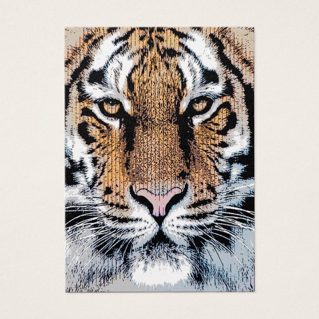 Tiger Portrait in Graphic Press Style (Front)