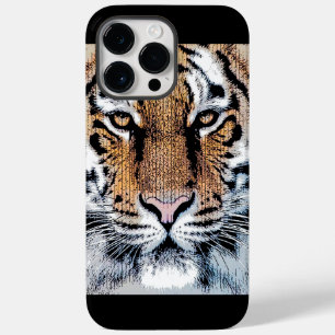 Tiger Portrait in Graphic Press Style Case-Mate iPhone 14 Pro Max Case