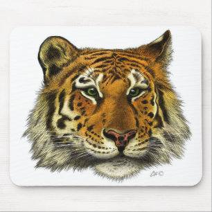 Tiger Portrait Mouse Pad