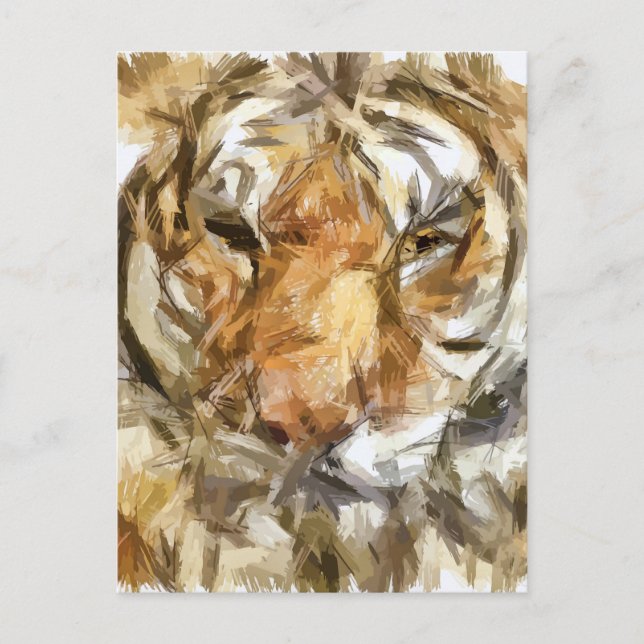 Tiger portrait postcard (Front)