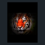 Tiger Poster Print - Pop Art Style Tigers Posters<br><div class="desc">Face of Siberian Tiger Posters Prints - Motivational Courage / Confidence Pop Art Tigers - Yellow Tones Tiger Head / Portrait Digital Animal Artwork - Tiger Eyes Pop Art Image - Head of Tiger - Tiger Portrait - Wild Tigers - Big Cats Digital Images</div>