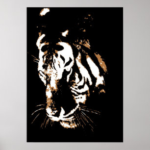 Tiger Poster Print - Tiger Face Pop Art Posters
