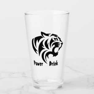 Tiger Power Drink Glass