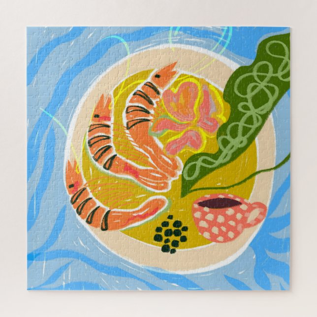 Tiger Prawns | Shrimp Sea Food Platter Jigsaw Puzzle (Vertical)