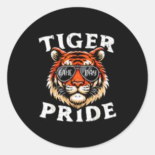 Tiger Pride Men Kids Boys Women Girls Youth Teen  Classic Round Sticker