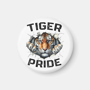 Tiger Pride Retro Tiger School Sports Team Magnet