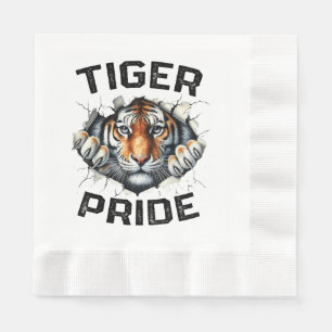 Tiger Pride Retro Tiger School Sports Team Napkin