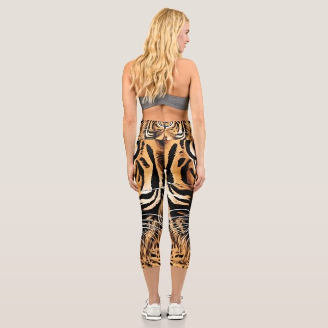Tiger Print Capri Leggings (Back)