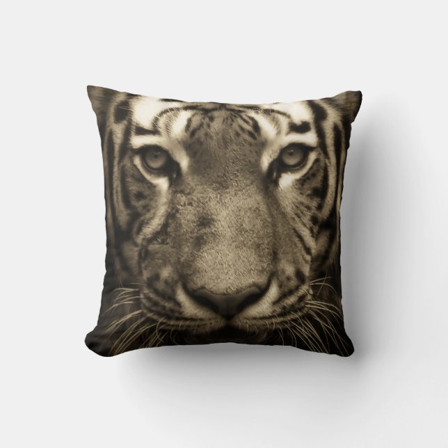 tiger print cat custom personalise Anniversaries Cushion (Front)