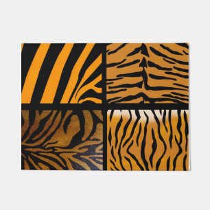 Tiger Print Collage Doormat