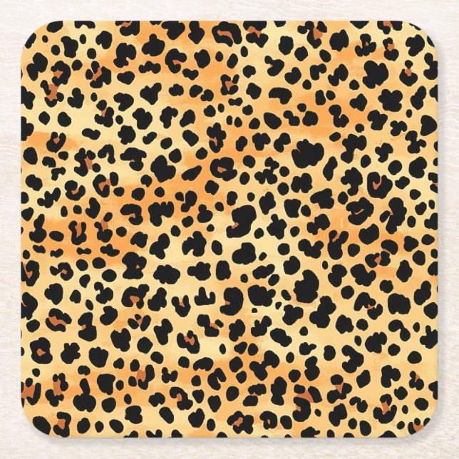 Tiger Print Drink Coaster (Front)