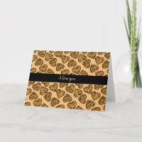 Tiger print hearts "I love you" Greeting Card