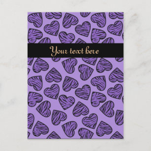 Tiger print hearts Postcard