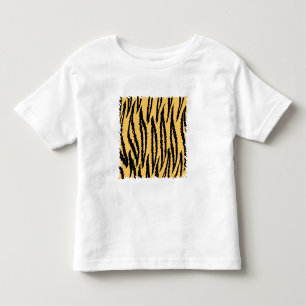 Tiger Print Pattern. Orange and Black. Toddler T-Shirt