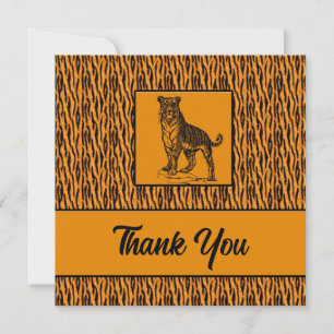 Tiger Print Professional Business Thank You Card