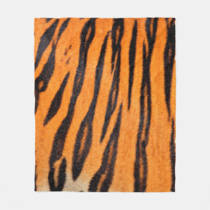 Tiger print texture fleece blanket