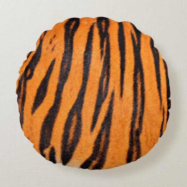 Tiger print texture round cushion (Front)