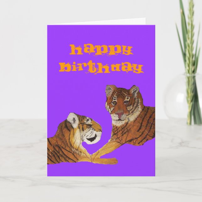 Tiger Purrfect Love Card (Front)