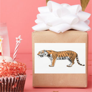 Tiger Rectangular Sticker