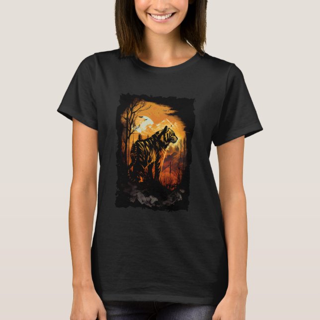 Tiger Retro Vintage T-Shirt (Front)