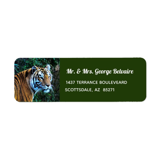 Tiger Return Address Label (Front)