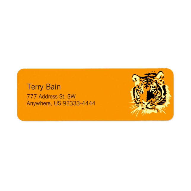 Tiger Return Address Label (Front)