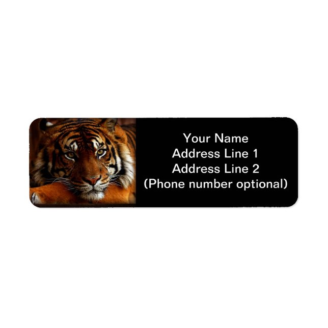 Tiger Return Address Label (Front)