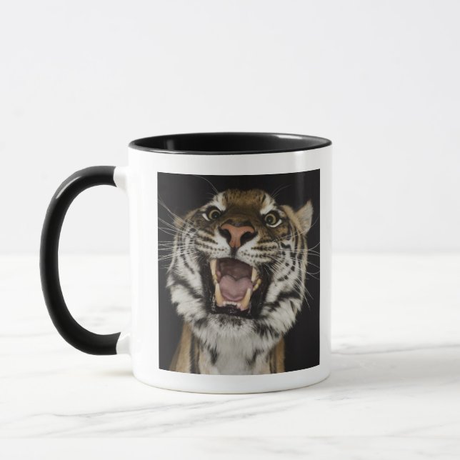 Tiger roaring 2 mug (Left)