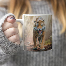 Tiger Roaring in A Jungle Fine Art