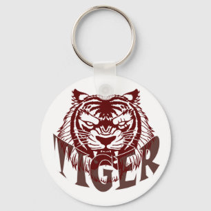 tiger roaring key ring