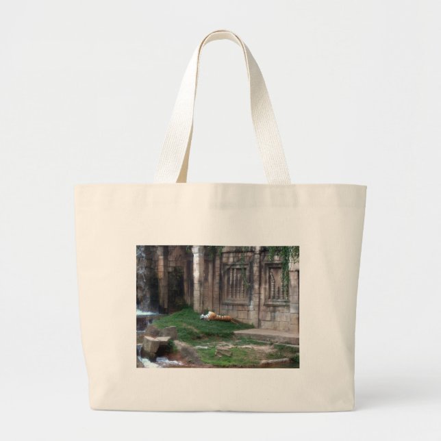 Tiger Roll Large Tote Bag (Front)