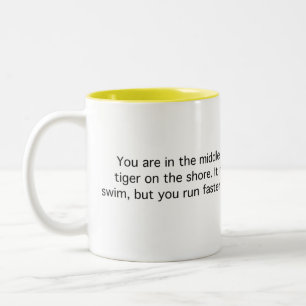 Tiger 'Round A Lake Two-Tone Coffee Mug