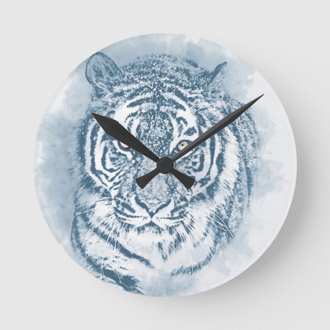 tiger round clock (Front)