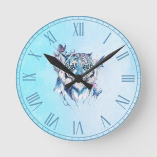 Tiger Round Clock