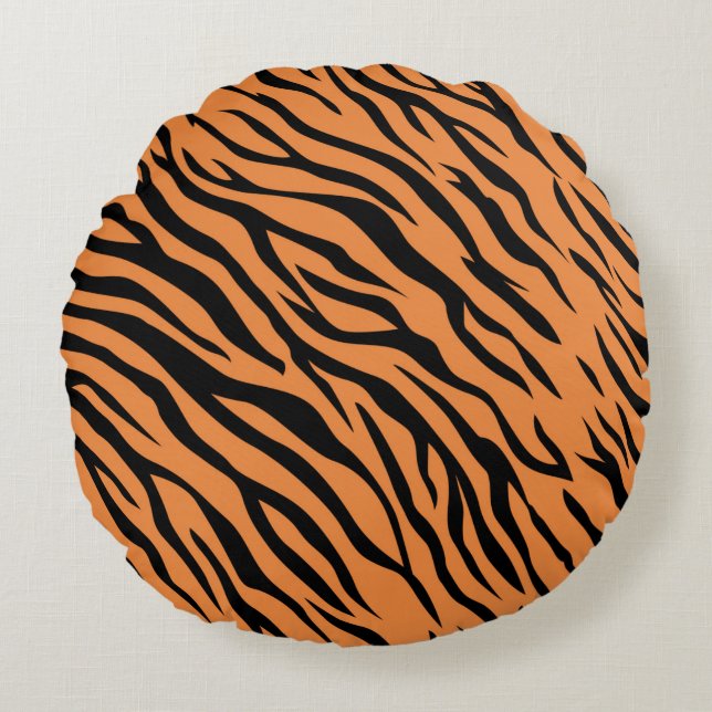 Tiger Round Throw Pillow (16") (Front)